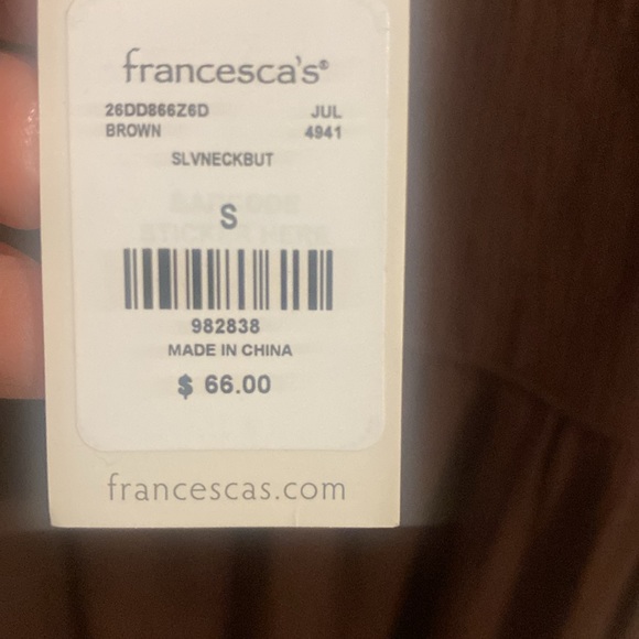 Audrey Parks brown jumpsuit. New with tags. Size small. - Picture 12 of 12